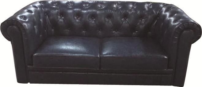 MID-Century Modern Microfiber Leather Tufted Chesterfield Loveseat Sofa