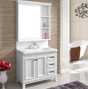 Modern 80 Cm PVC Bathroom Cabinets Floor Mounted