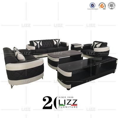 New Modern European Hotel Office Leisure Genuine Leather Sofa Furniture