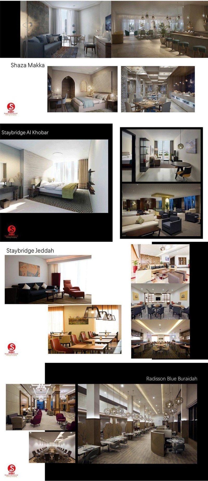 Wholesale Modern Hospitality Furniture Hotel Bed Room Furniture Manufacturer in China Furniture