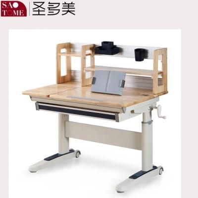 School Desk Children&prime; S Room Rubber Wood Kids Desk