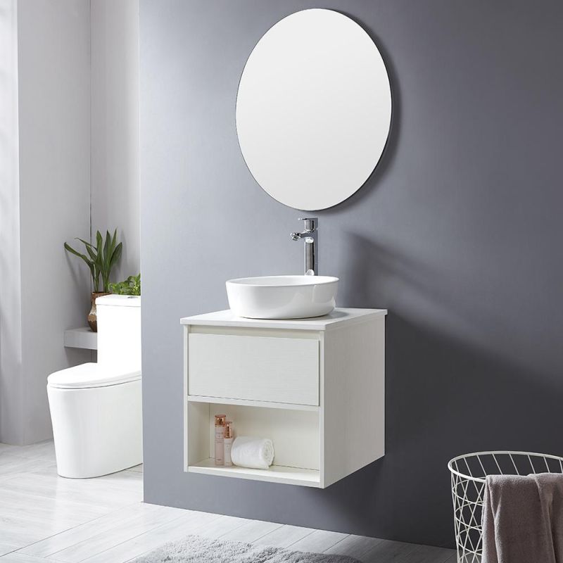 Solid Wood Wall Mounted Bathroom Vanity Cabinet