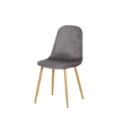 Modern Style Restaurant Living Room Leisure Furniture New Design Velvet Metal Tube Material Dining Chair