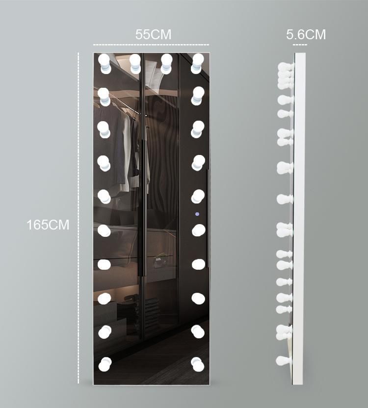 Customized Hollywood 22bulbs Floor Mirror Full Length Standing Mirrors
