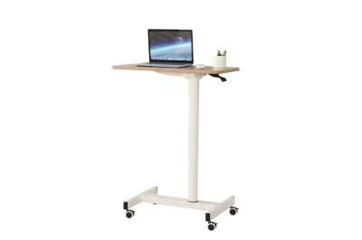 Pneumatic Height Adjustable Mobile Laptop Stand Cart Rolling Table Cart