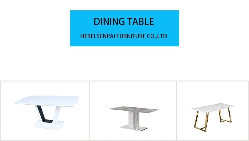 Simple Design Glass Top Stainless Steel Leg Round Dining Tables for Home Coffee Furniture