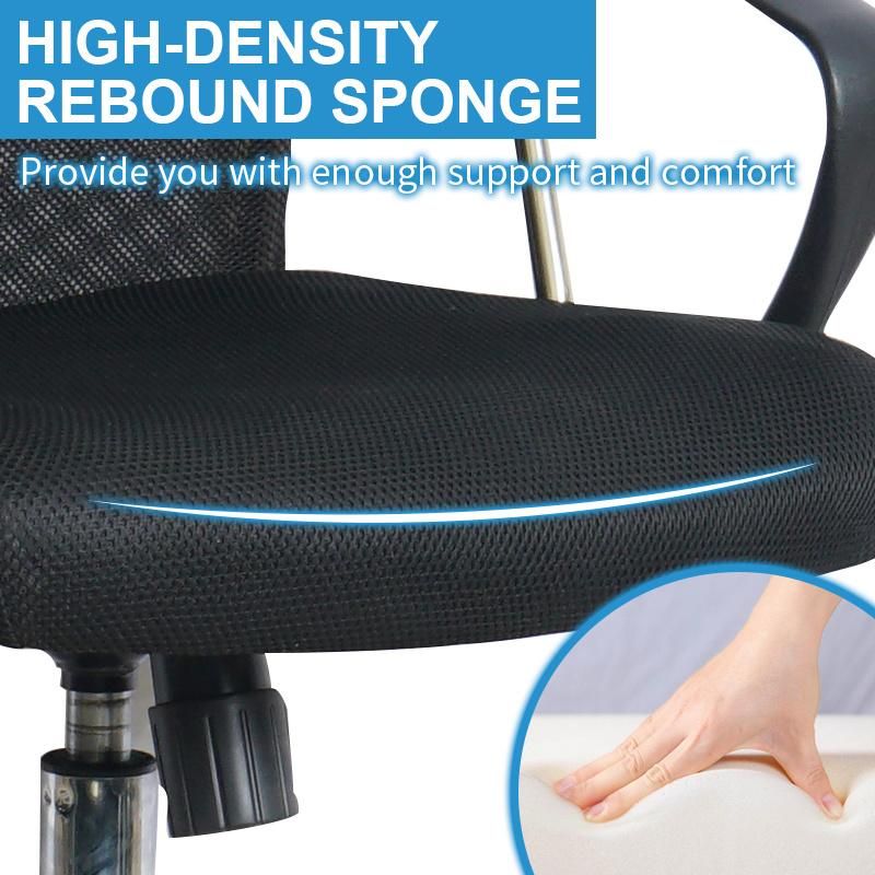 360 Degree Swivel Fixed Armrest Home and Office Rolling High Back Executive Mesh Office Chairs for Adult