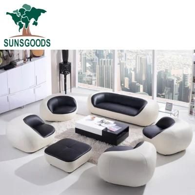 Chinese Natural and Comfortable Furniture Black and White Modern Style Sofa Set