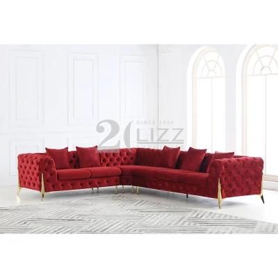 Living Room Home Furniture Sectional L Shape Corner Fabric Sofa