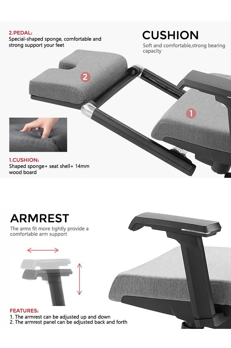 Adjustable Armrest Sillas Modern Swivel High Back Mesh Ergonomic Office Chair