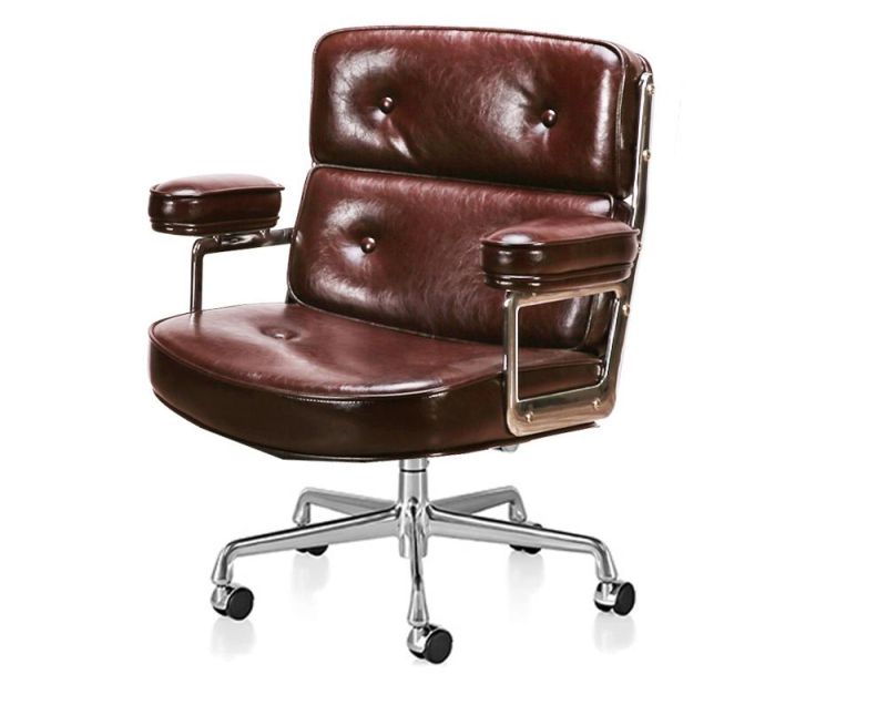 Luxury Real Geninue Leather Swivel Leisure Office Robin Lobby Chair