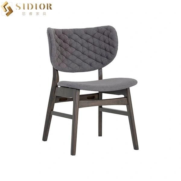 Solid Wood High Density Fabric Upholstery Modern Home Restaurant Chair Customized