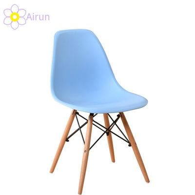 Modern Design Dining Room Furniture Wooden Leg Plastic Dining Chair