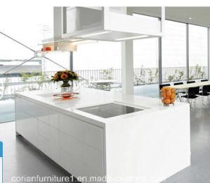 High Quality Modern White Kitchen Cabinets Corian Made