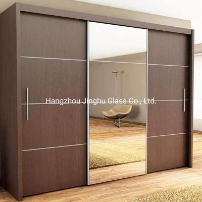 High Quality Standard Aluminium Mirror Cabinet Wardrobe Clear Silver Vinyl Safety Backed Mirror