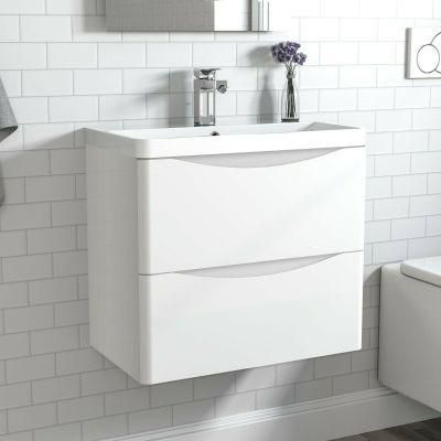 500 600 800 White Bathroom Vanity Unit Basin Storage Wall Hung Cabinet Furniture