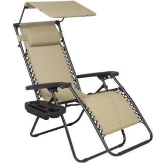 Wholesale Folding Camping Portable Fishing Reclining Chair Beach Chair with Canopy and Cup Holder
