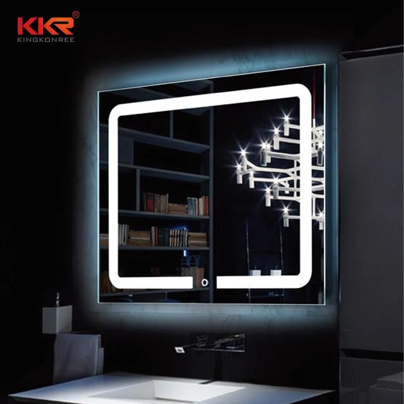 Modern European Style Vanity Wall Touch Screen Bathroom LED Mounted Mirror
