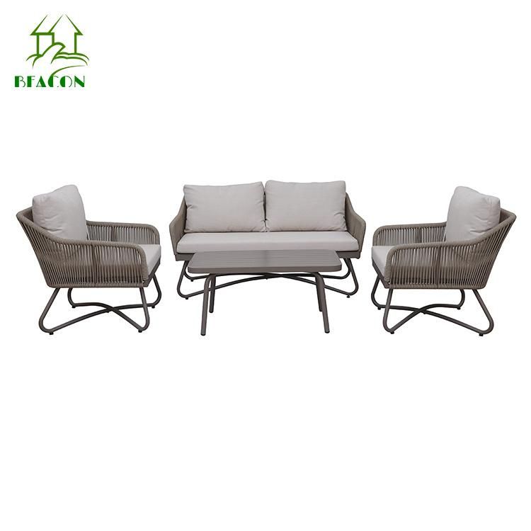 Modern Leisure Weatherproof Luxury Outdoor Garden Aluminium Loveseat Sofa