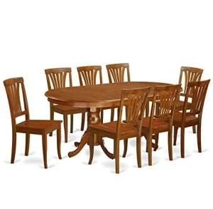 East West Furniture 9-Piece Dining Table Set