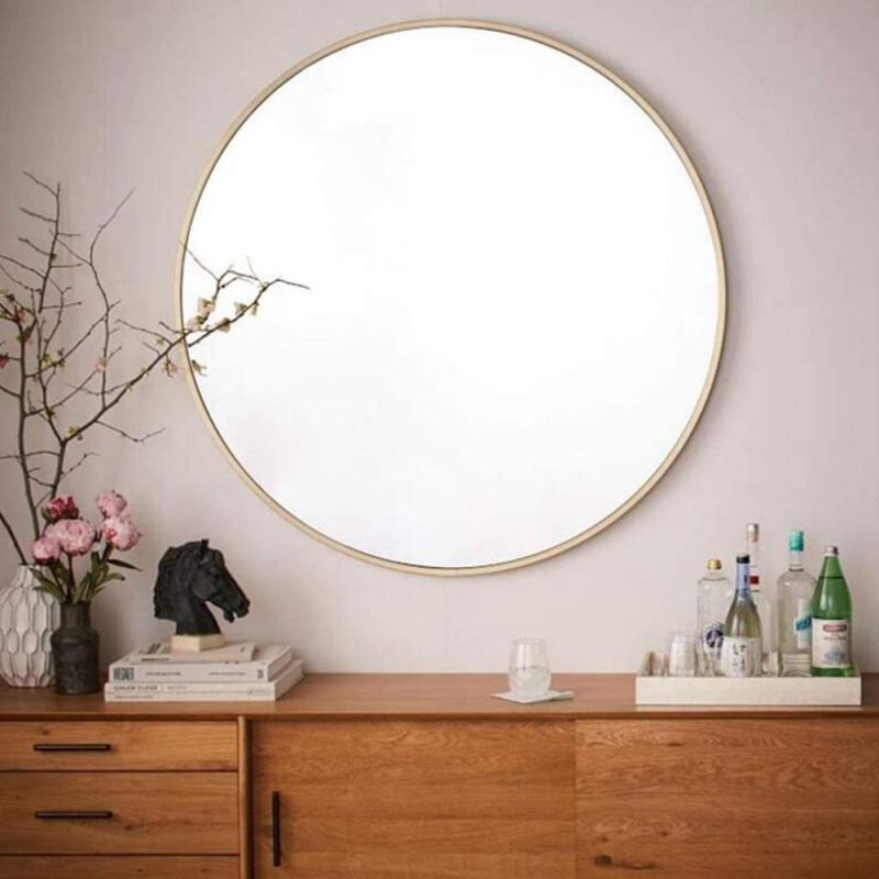 Decorative High Standard Durable Eco Friendly Salon Mirror for Bedroom Bathroom Entryway Metal Framed Mirror