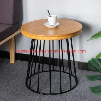 Modern Home Leisure Furniture Round Bamboo Sofa Side End Table