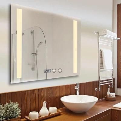 Wholesale Modern Hotel Smart Mirror Bluetooth Defog LED Bathroom Wall Mirror