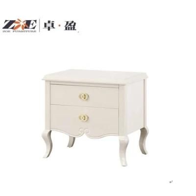 Bedroom Furniture Luxury European Home Design Bed Set Side Table / Night Stand Furniture