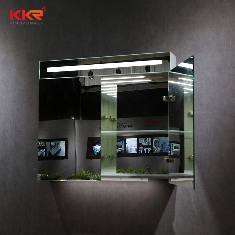 Rectangle Bathroom Makeup Screen Touch LED Light Mirror