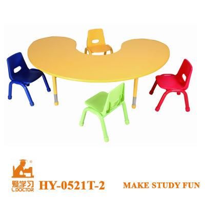 Green Kids Plastic Wooden Metal Table and Chair Set