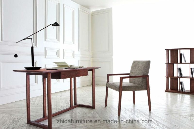 New Design Solid Wood Dining Table with Marble Top