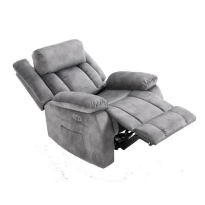 Modern Nordic Furniture Home Living Room Sofa Tech Fabric USB Electric Recliner Chair with Headrest