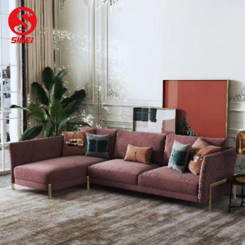 Chinese Manufacturer Customize Modern Home Living Room Wooden Furniture Leisure Leather Sofa