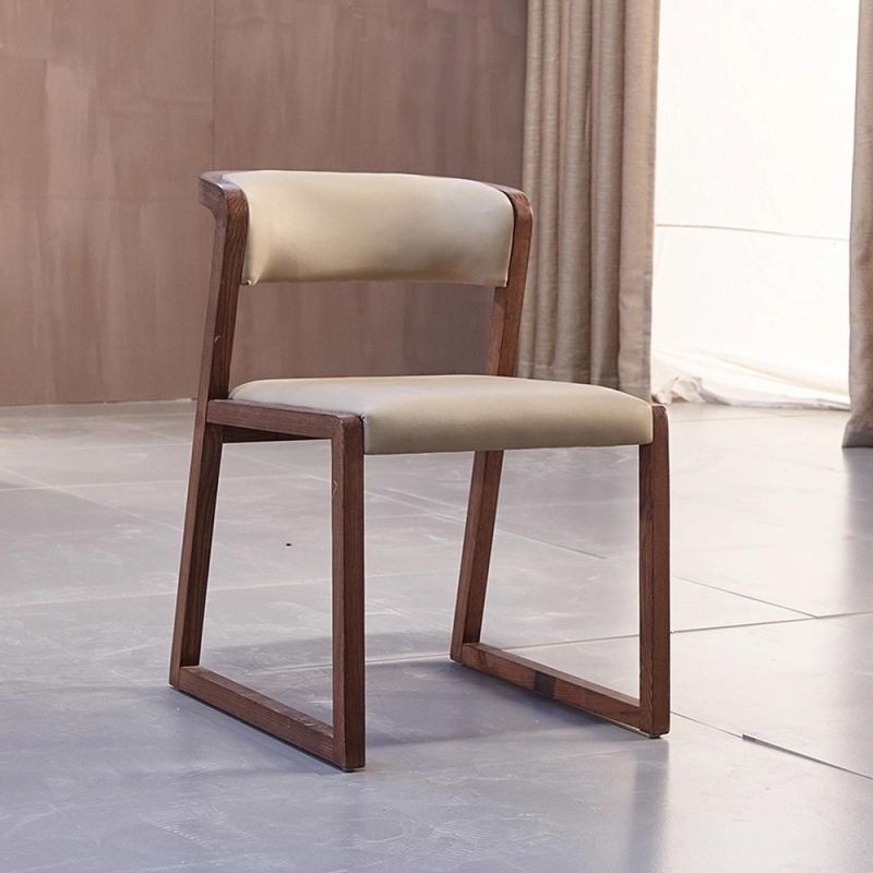 Modern Solid Wood Dining Chair Office Chair in Nordic Style