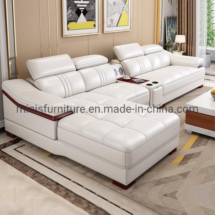 (MN-SF103) Modern Unique Design Furniture L-Shaped Living Room Leather Sofa