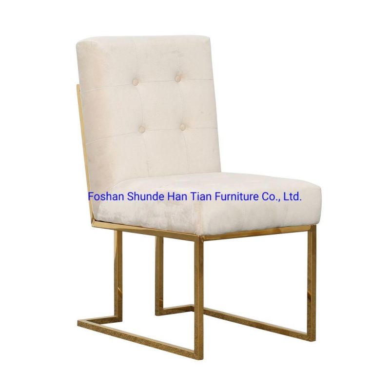 Sofa Feel Comfortalbe Back and Seat Stainless Stainless Hotel Wedding Dining Chair