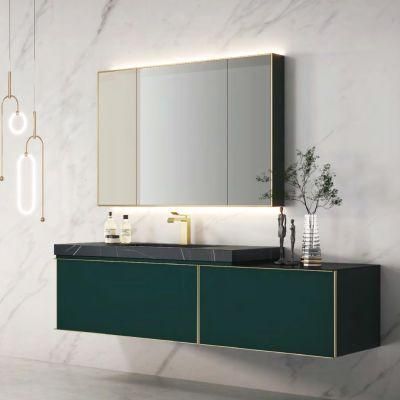2021 New Design Modern Luxury Bathroom Furniture with Sintered Stone Top