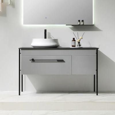 Contemporary Freestanding Bathroom Vanity Stone Top with Counter Sink &amp; Drawer