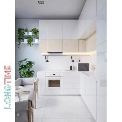 China Factory Wholesale Bespoke Anti Lacquer Acrylic Finish L Shaped Kitchen Cabinet