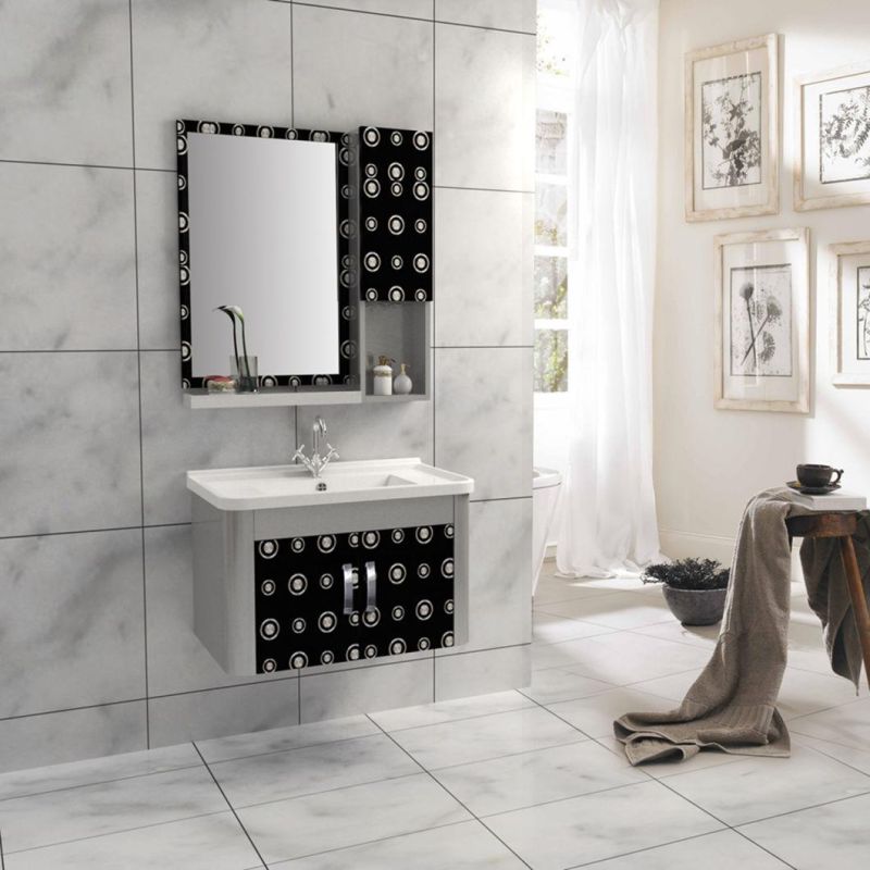Stainless Steel Metal Wall Mounted Bathroom Set Vanity Cabinet Furniture