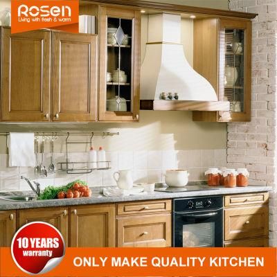 Large Capacity Natural Style Modular Solid Wood Kitchen Cabinet