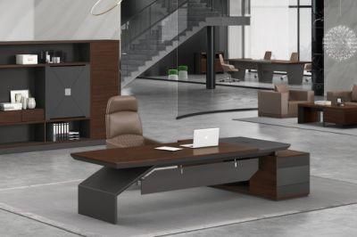 Modern Office Table Wood Color L Shape Office Computer CEO Table