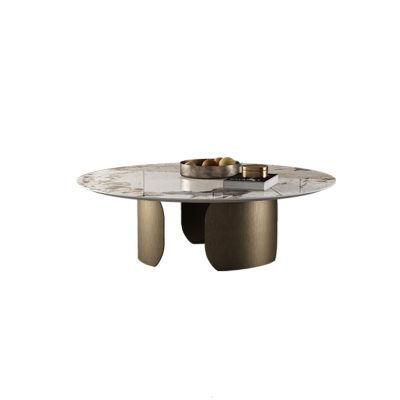 Modern Furniture Bright Marble Rock Plate Tea Table