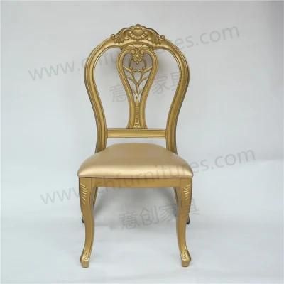 2018 New Design Aluminum Stacking Gold Dining Chair for Hotel and Banquet Yc-E150