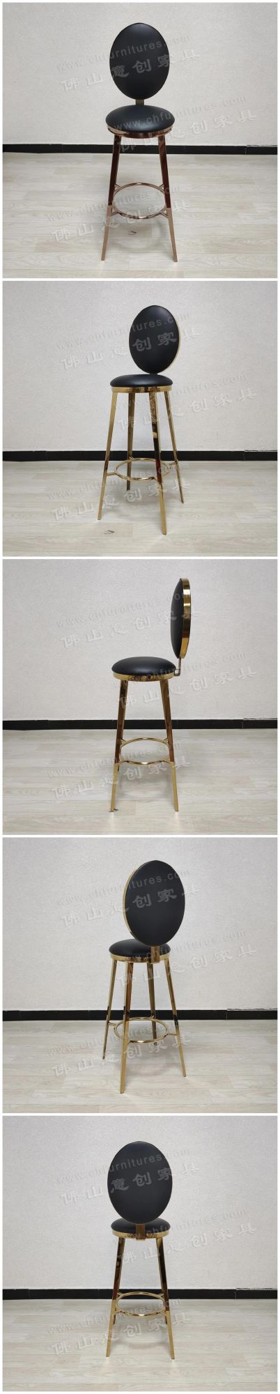 Ss63 Bar Stools High Stools Stainless Steel Household Backrest Bar Stools Modern Minimalist High Chairs Bar Chairs