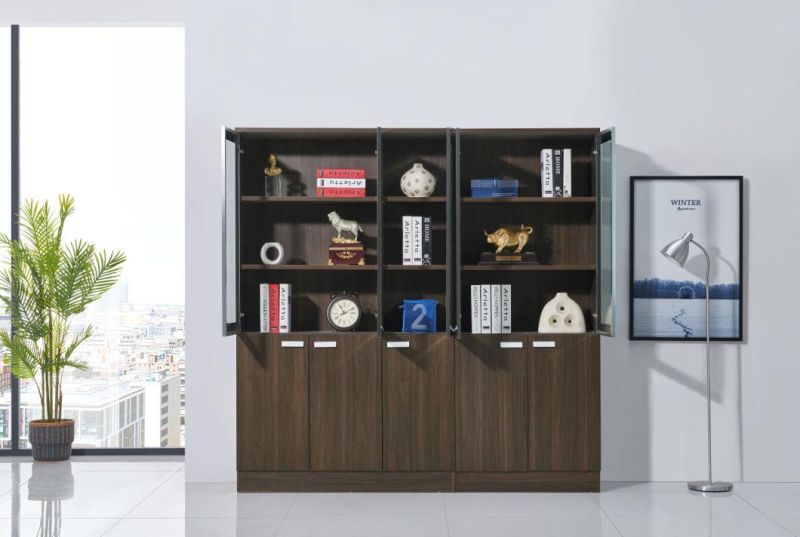 Long Term Hot Sale Modern Design MDF Wooden 5 Doors Office File Cabinet Bookshelf