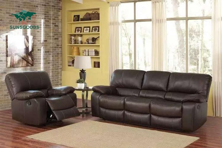 Luxury Classic European Design China Modern Style Sofa Leather Recliner Sofa