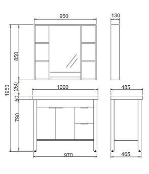 Modern Luxury Wall Mount Floating Cabinet Bathroom Vanity