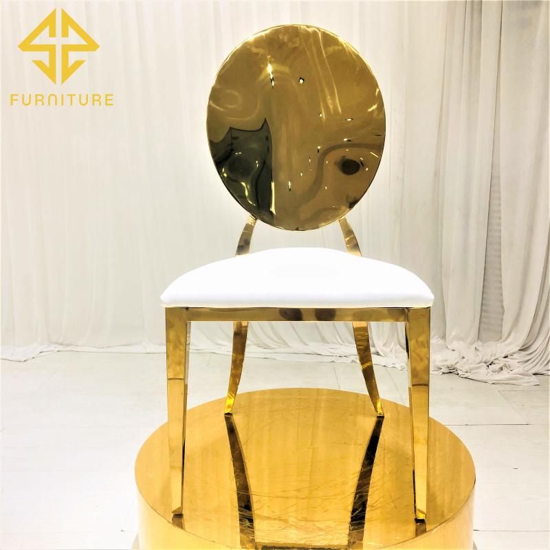 New Design Luxury Gold Bridal Stainless Steel Wedding Chair