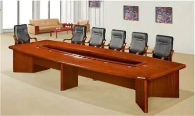 Modern Classic Solid Wood Veneered MDF Executive Meeting Room Table